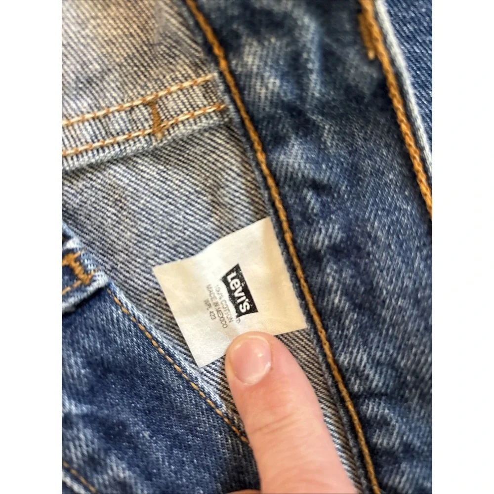 Levi's 501 Jeans Mens 38x30 Regular Straight Leg Button Fly Dark Wash Blue Denim